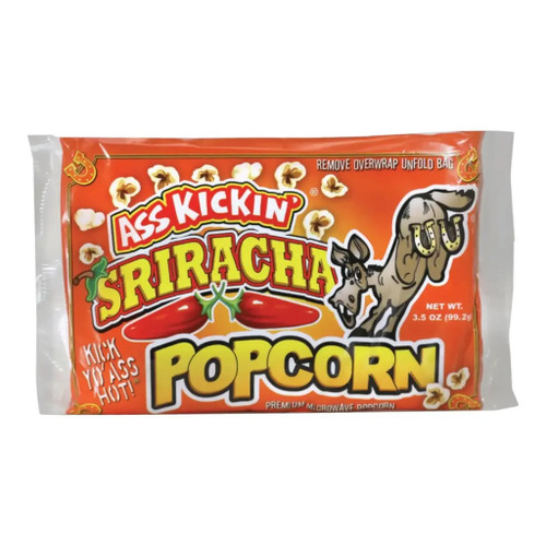 Ass Kickin Hot Sriracha Popcorn, 3.5oz.