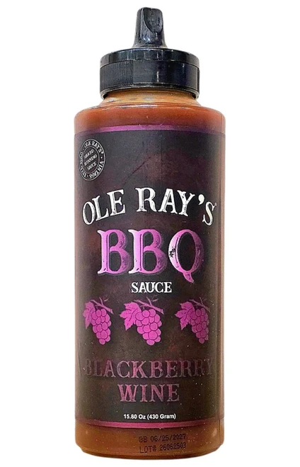 Ole Ray's Blackberry Wine BBQ and Cooking Sauce, 15.80oz.