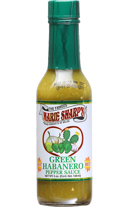 Marie Sharp's Hot Nopal / Prickly Pear Green Habanero, 5oz.