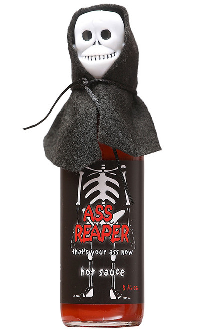 Ass Reaper Hot Sauce with Skull Cap and Cape, 5oz.