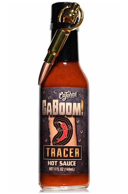 Caboom! Tracer Hot Sauce with Bullet Keychain, 5oz.