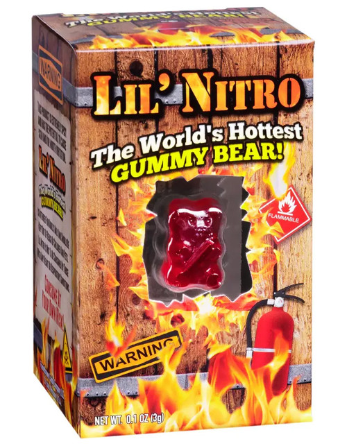 Lil' Nitro: The World's Hottest Gummy Bear, 3 Grams.