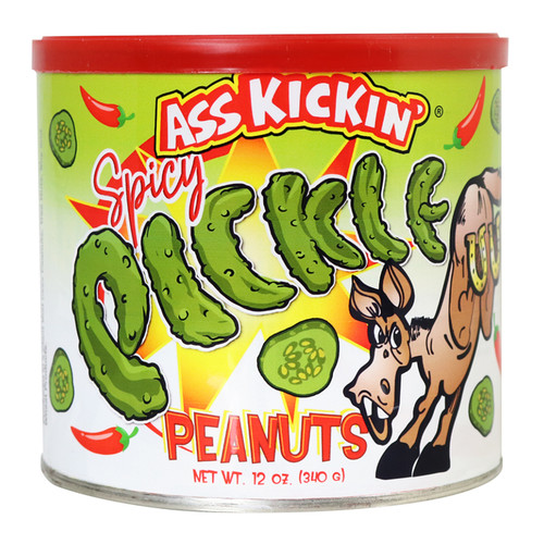Ass Kickin Spicy Pickle Peanuts, 12oz.