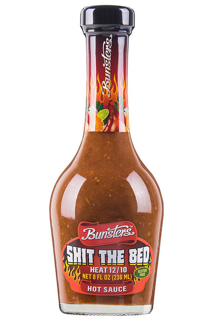 Bunsters Shit the Bed 12/10 Heat Hot Sauce, 8oz. 