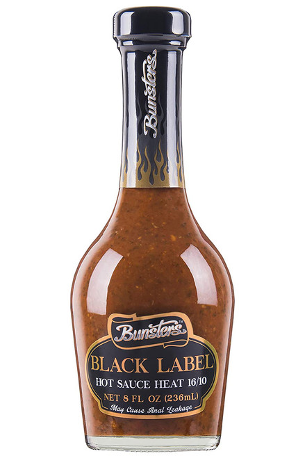 Bunsters Black Label 16/10 Heat Hot Sauce, 8oz.