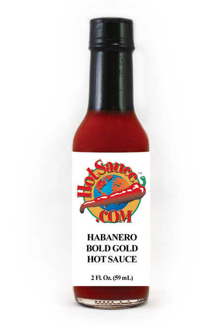 Private Label Hot Sauce - Habanero Bold Gold Hot Sauce, 2oz.