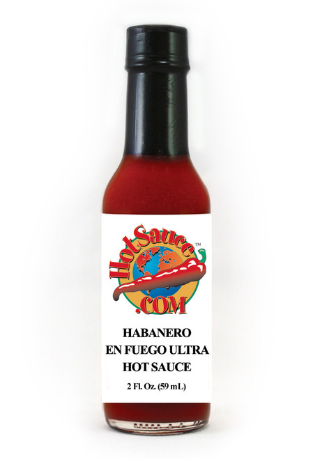 Private Label Hot Sauce - Habanero En Fuego Ultra Hot Sauce, 2oz.