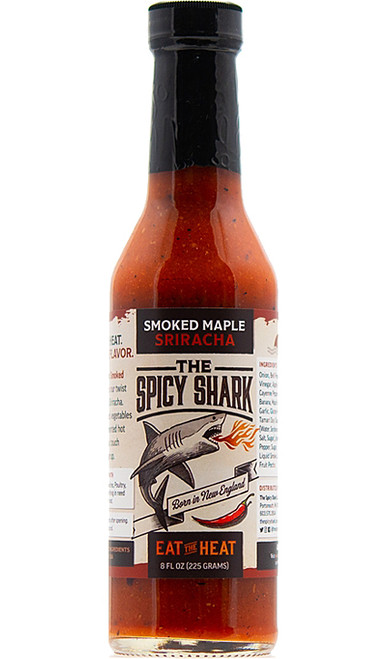 Spicy Shark Smoked Maple Sriracha Hot Sauce, 8oz.