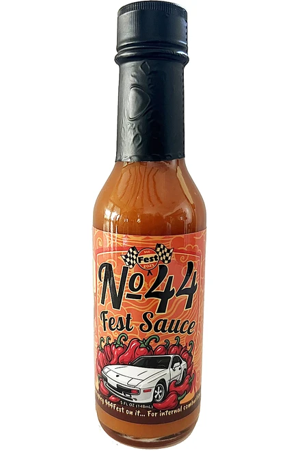 Official 2025 Porsche 944 FEST Garlic Habanero No 44 Hot Sauce, 5oz.