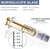 Borosilicate Glass Gold Metal Injector, 1ml.