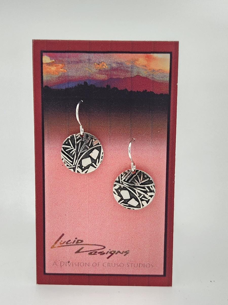 Earrings ~ Sterling Silver w/ Oxidized Silver Background