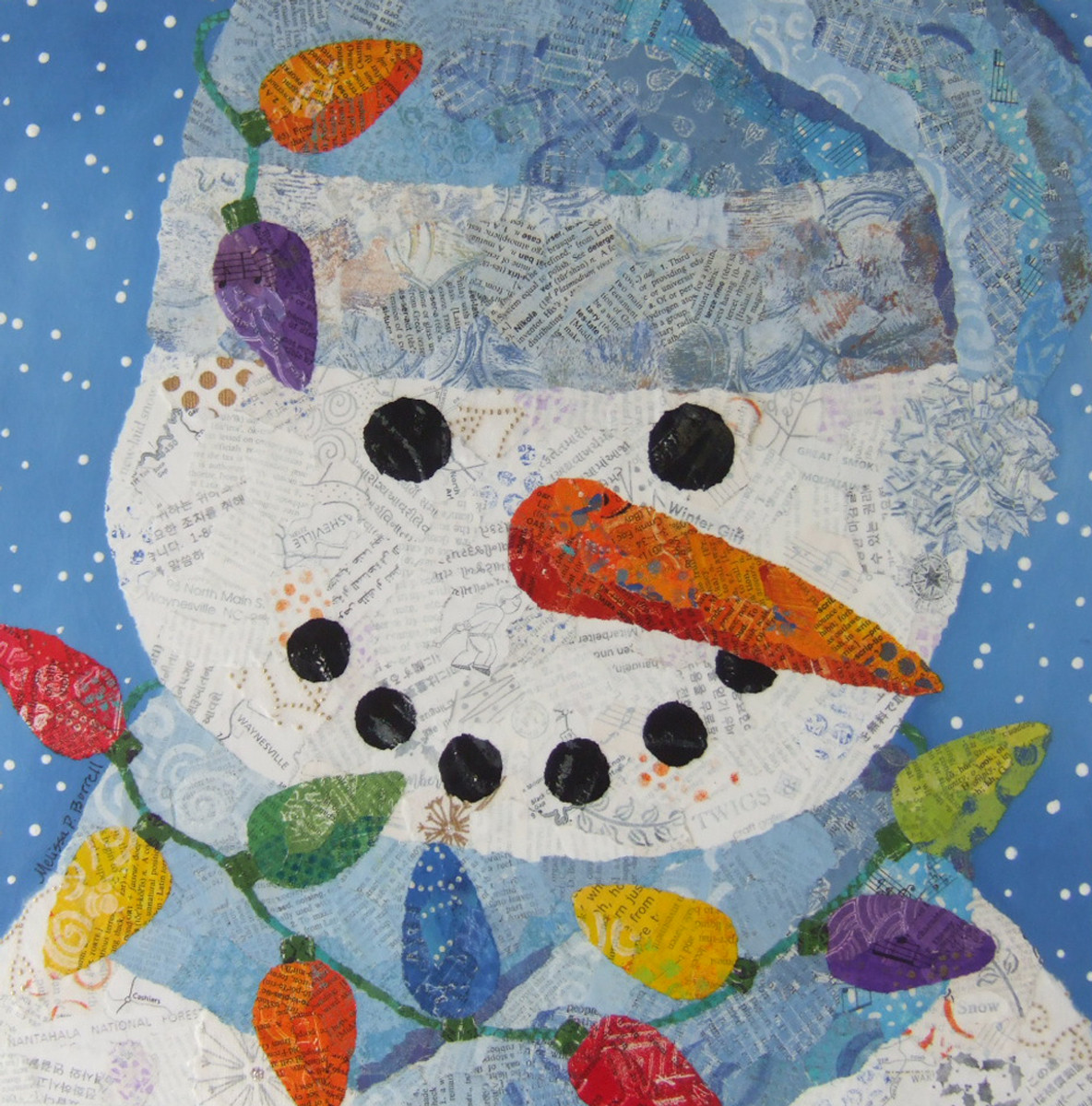 Framed Giclee ~ Festive Snowman