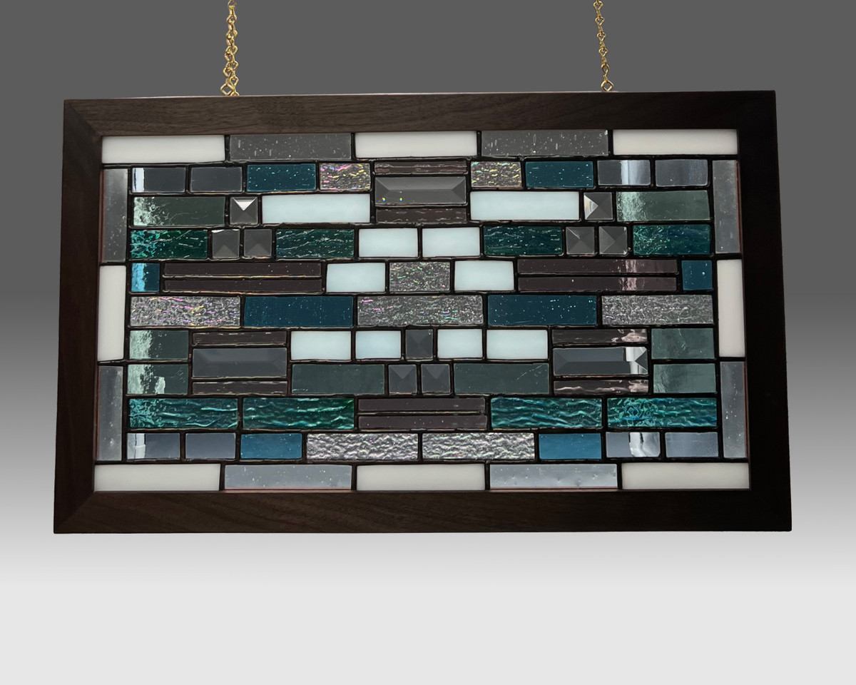 Reflection Panel - Horizontal Walnut Frame, 13" x 22"