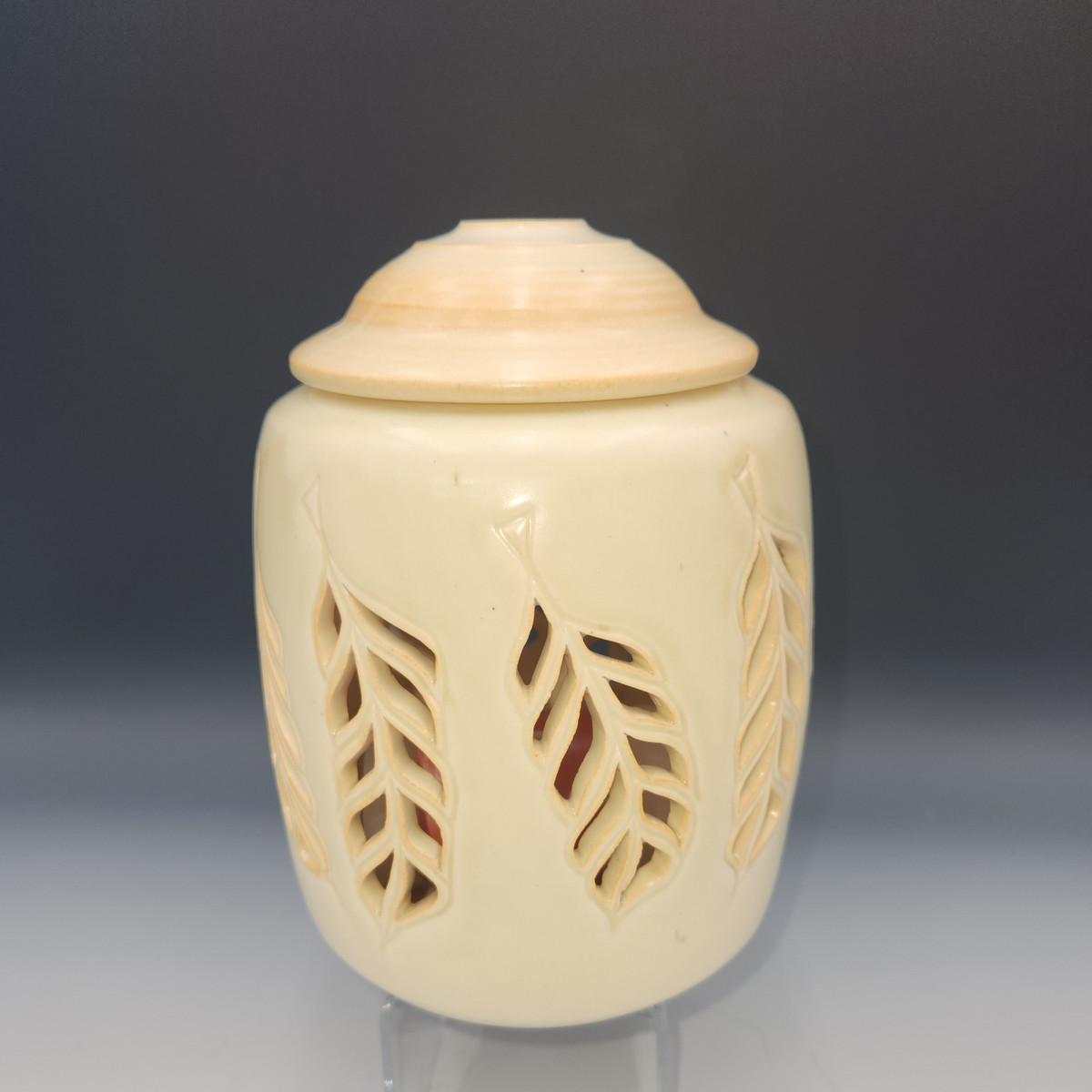 Candle Lantern with dancing leaves
