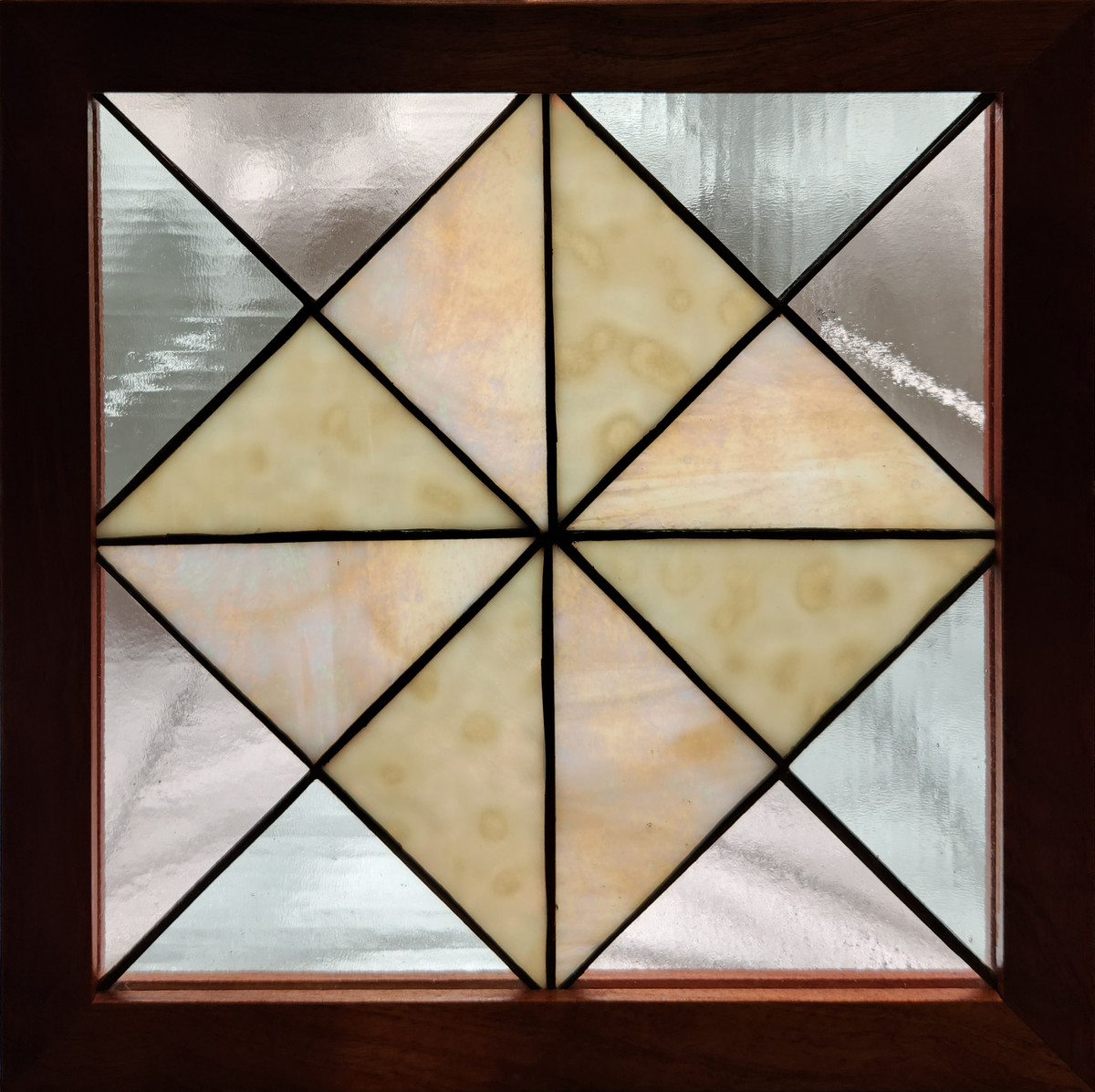 Quilt Square - Yellow and White, Sapele