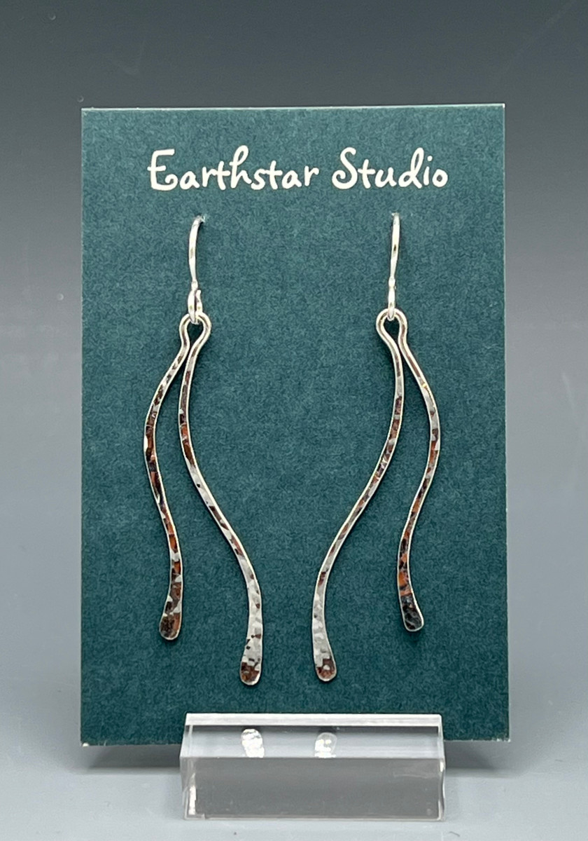 Earrings - Wave, Silver