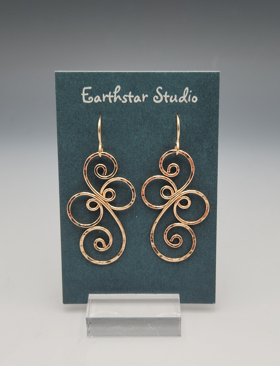 Earrings - Fancy Spiral, Gold
