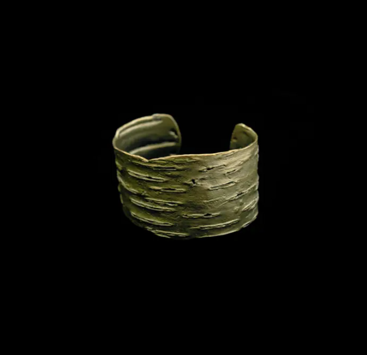 Bracelet ~ Birch Bark Cuff - Gunmetal