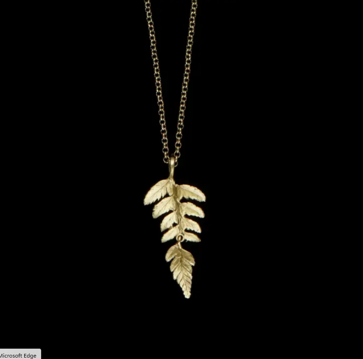 Fern Pendant on Chain - 18" adj.
