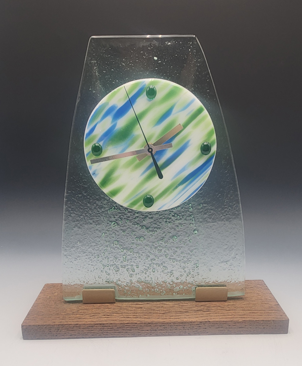 Clock - Fused Glass Standing #7