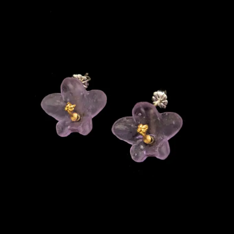 Earrings ~ African Violet Post