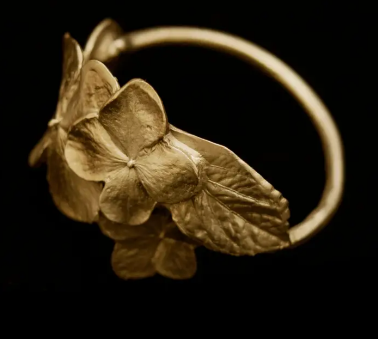 Napkin Rings ~ Hydrangea - Set of 4