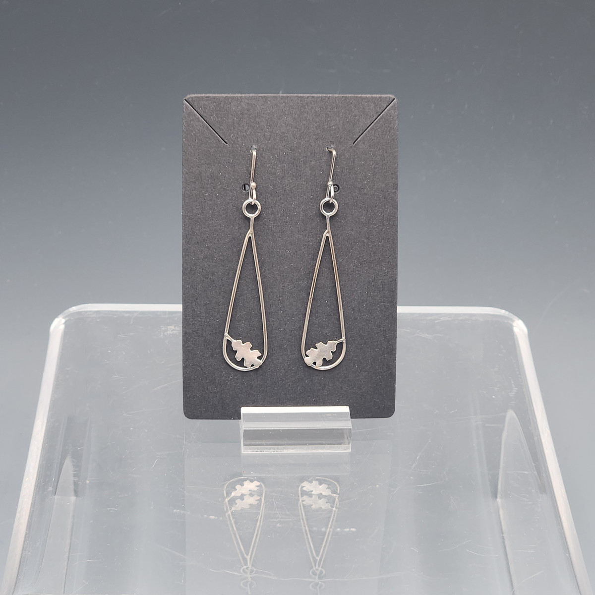 Earrings - Oak Leaves on Teardrops