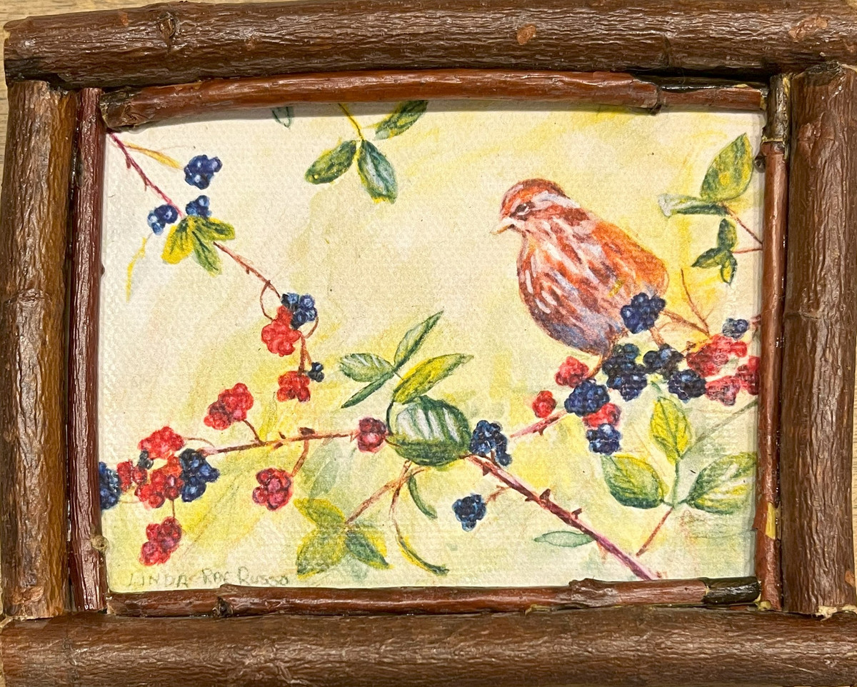 Sparrow in Berries
