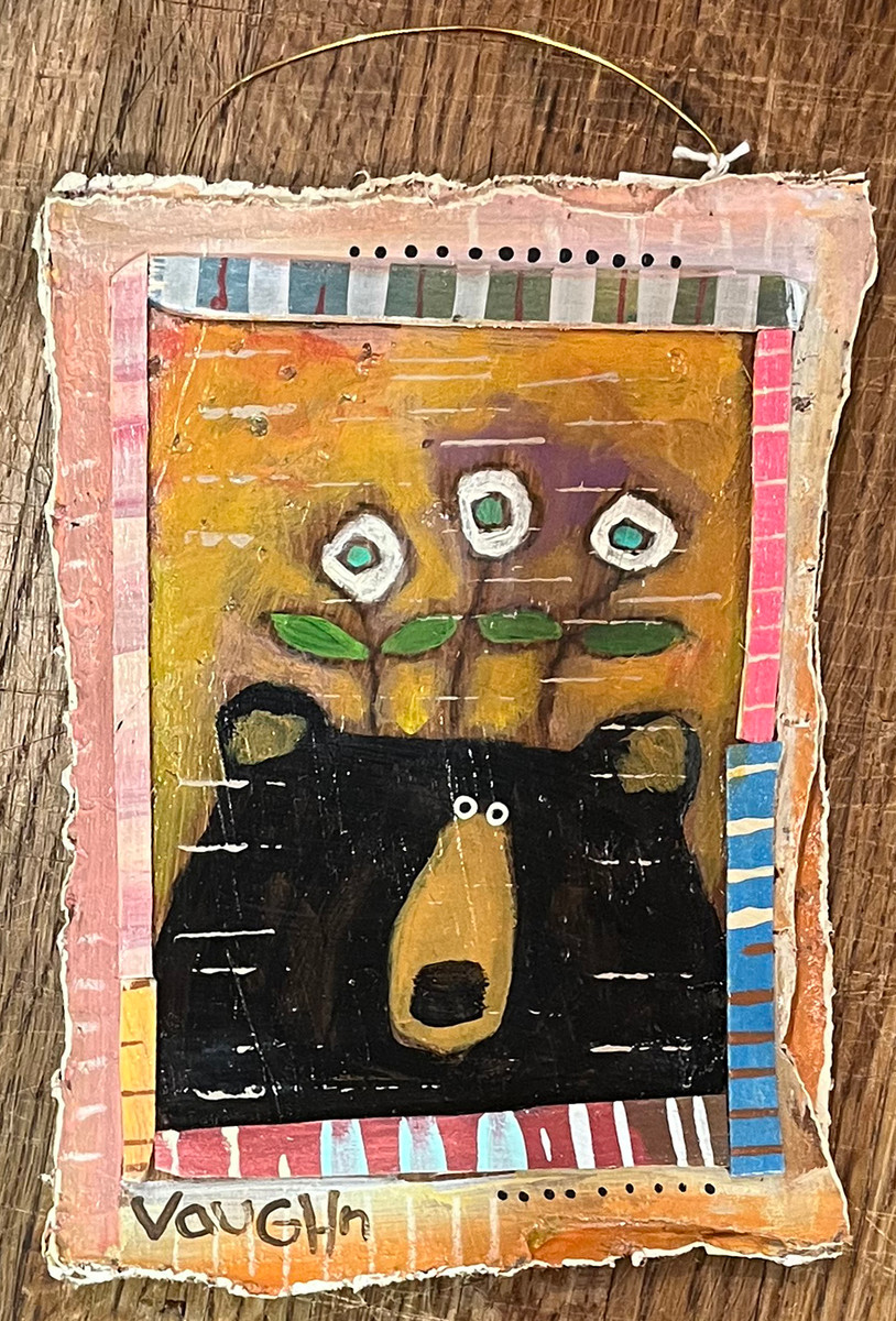 Cardboard Bear Hanging (small)