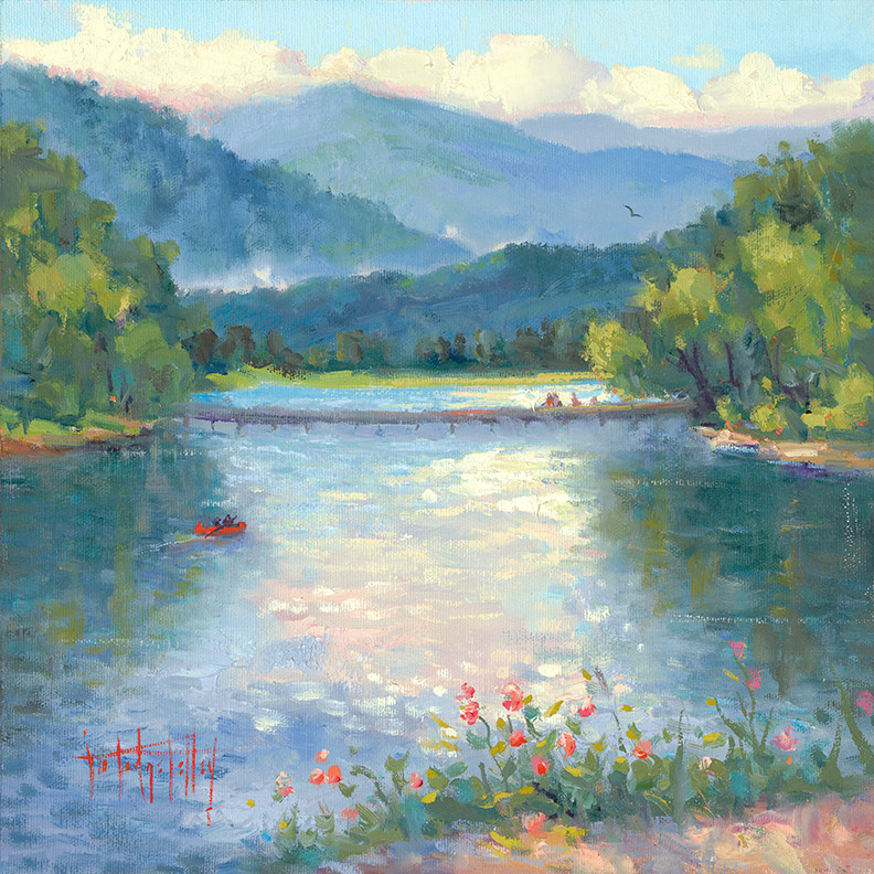 The Rose Walk, Lake Junaluska Paper Giclee- 8 x 10