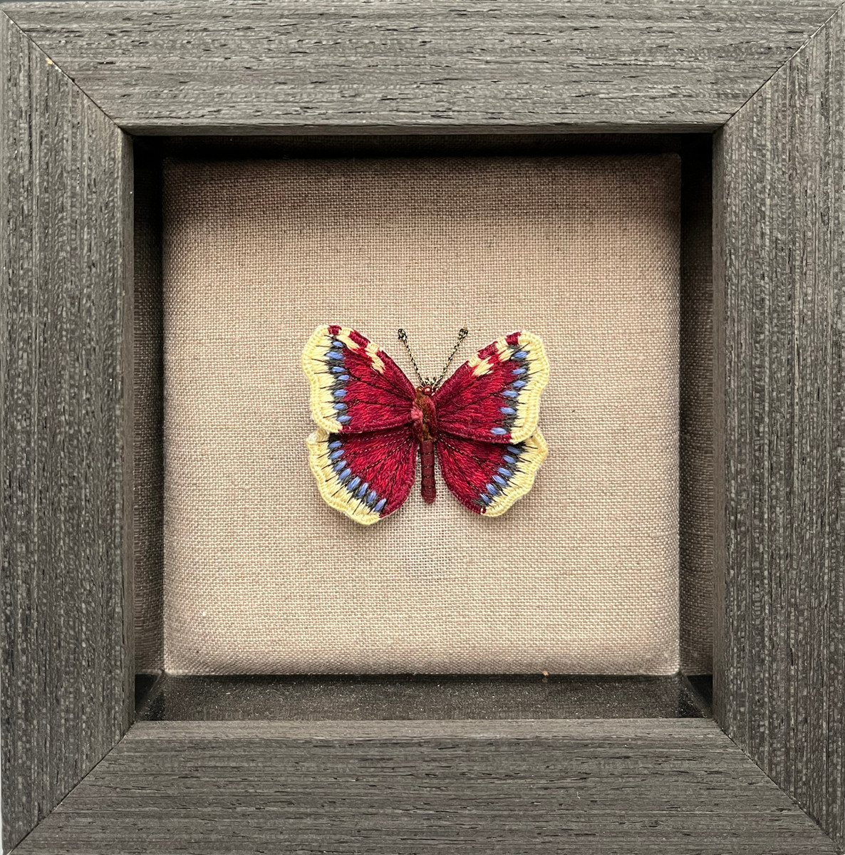 Embroidered Rust/Yellow Butterfly