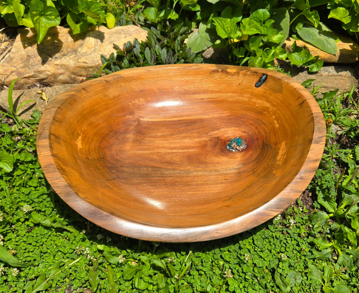 Bowl - Sycamore w/Stone & Copper - 10AB