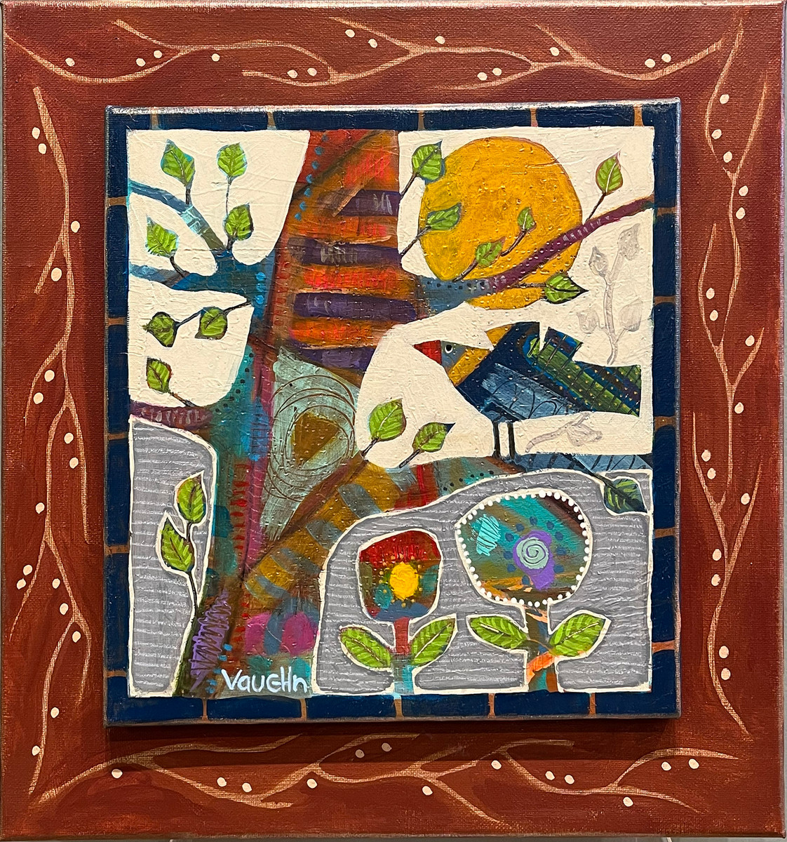 Sun Garden - 14" x 14", Original Acrylic on Canvas