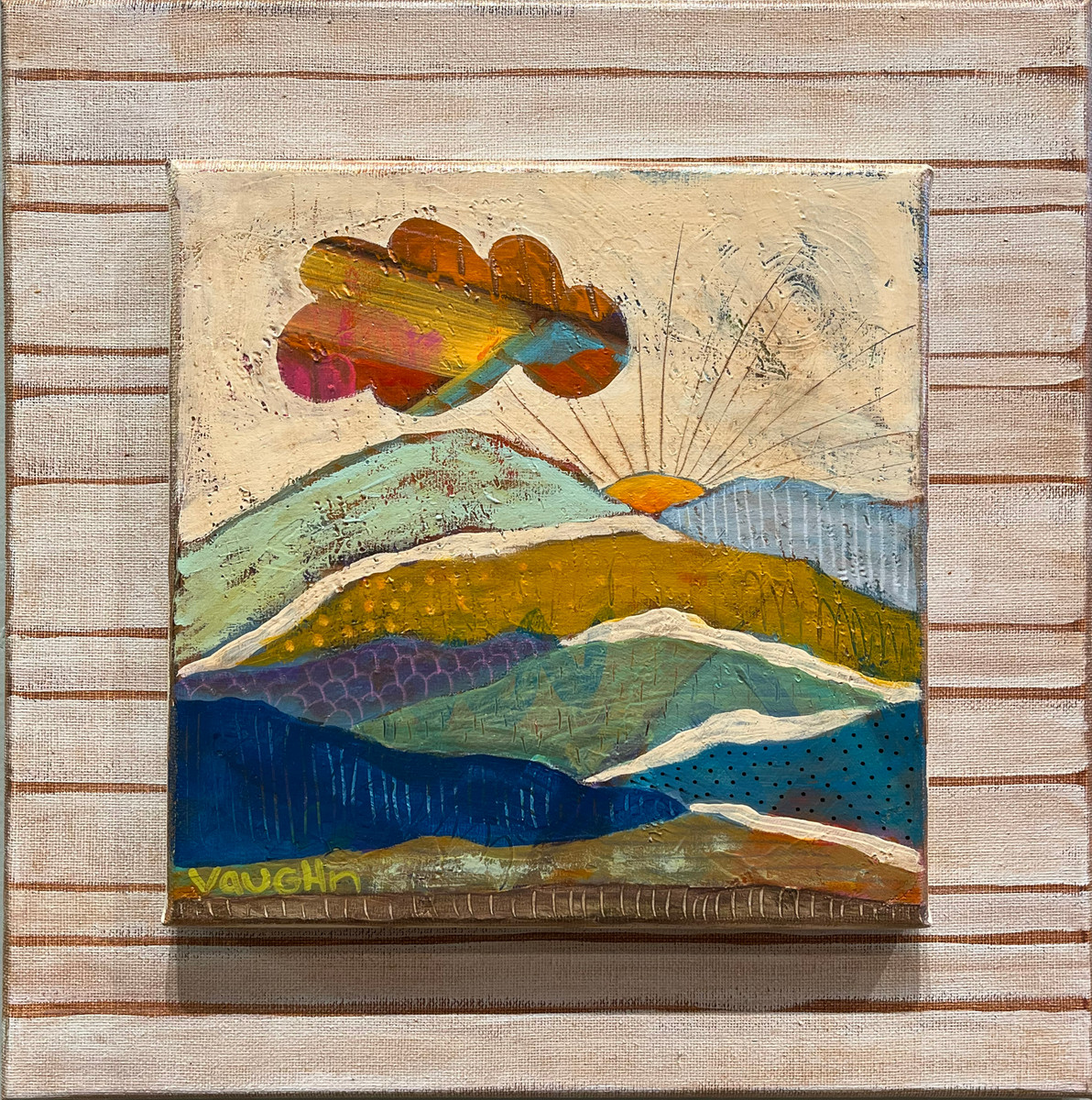 Sunset- 12" x 12", Original Acrylic on Canvas