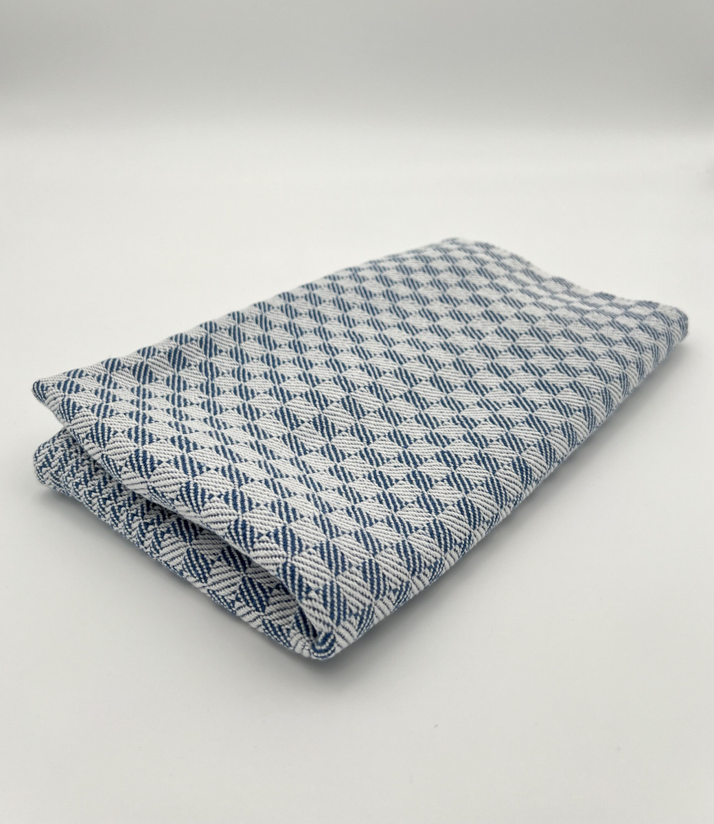 cot/linen towel wh/blue check