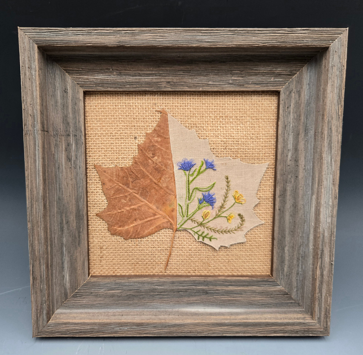 Embroidered Leaf - Large