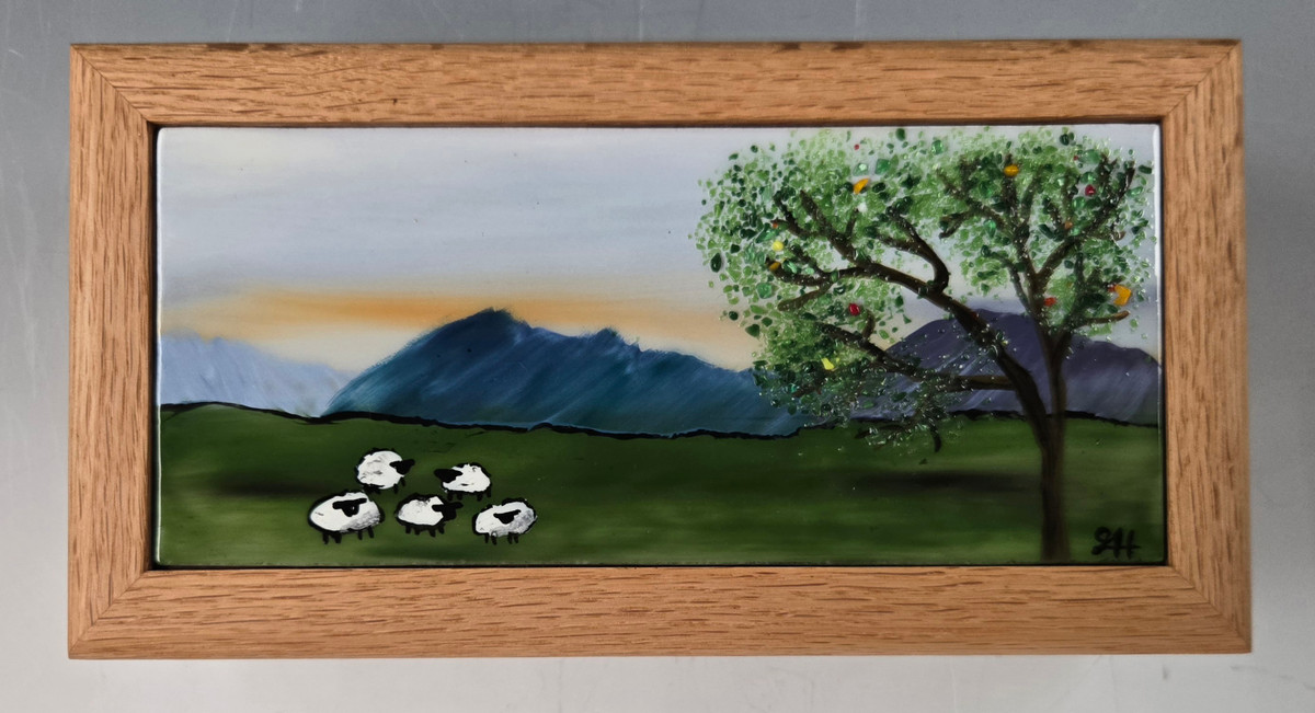 Handmade Wood Fused glass enamels
