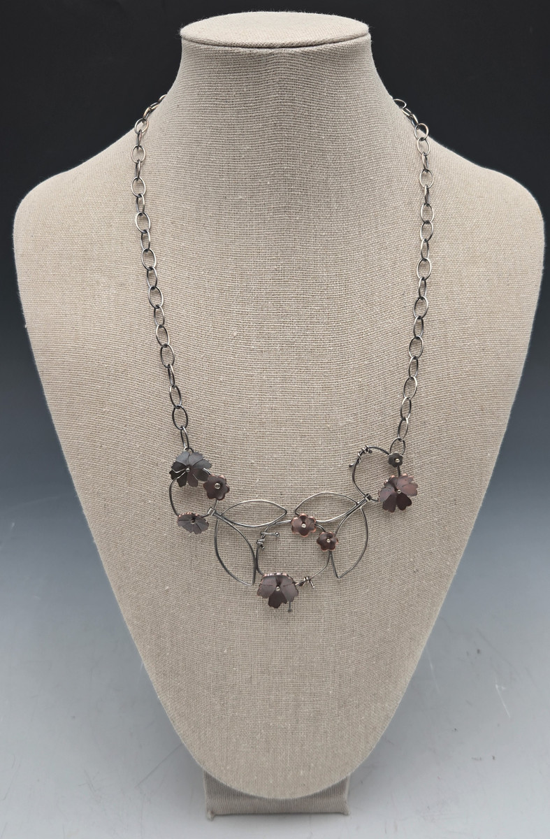 Necklace ~ Floral & Leaves/ Spring Blooms