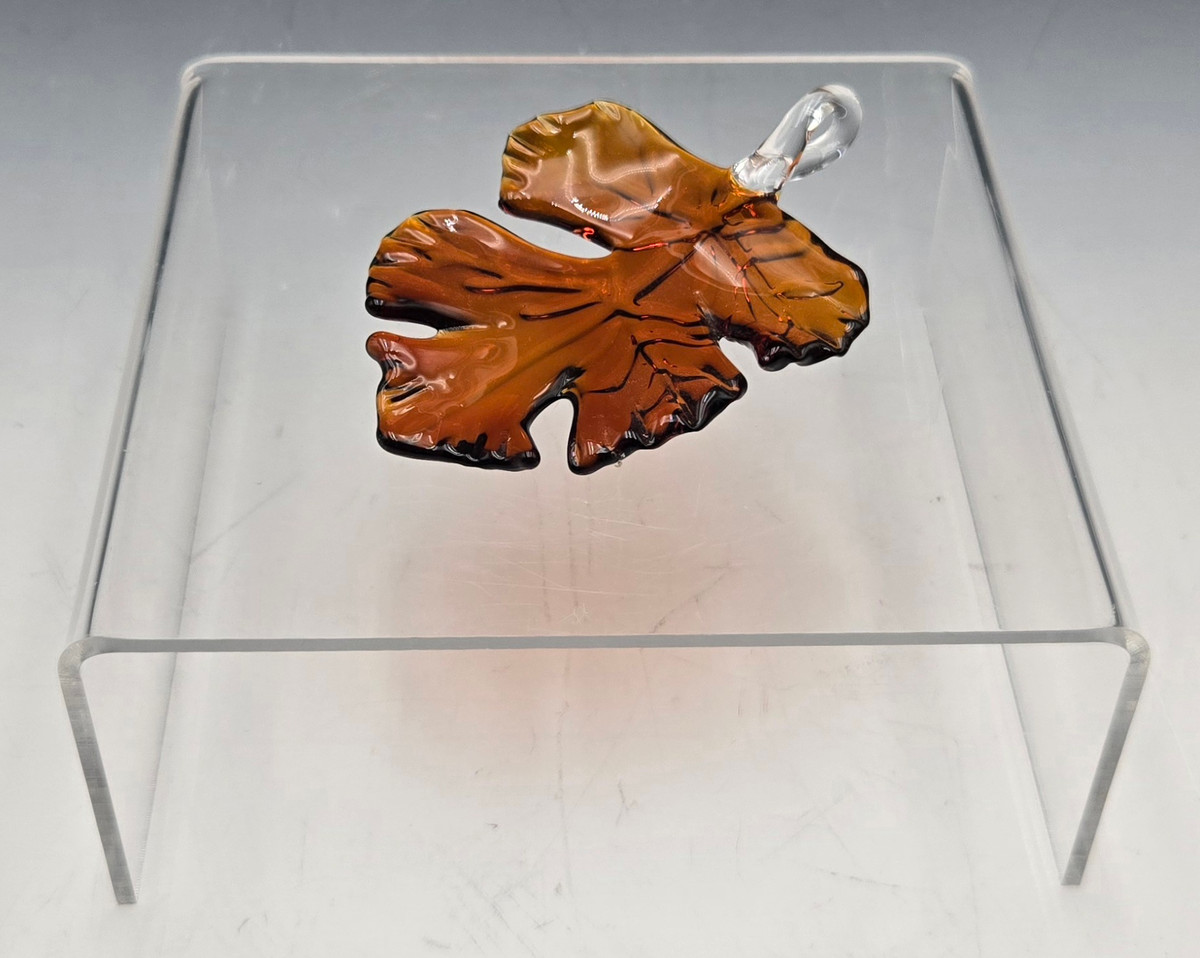 Glass Leaf Ornament