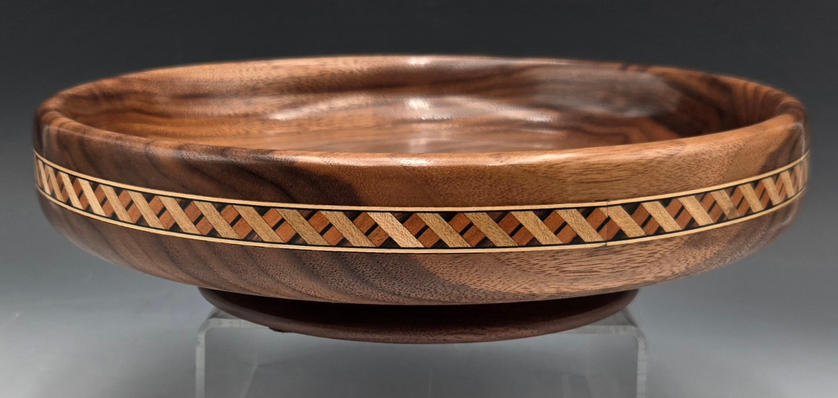 Walnut Bowl, Inlaid #1