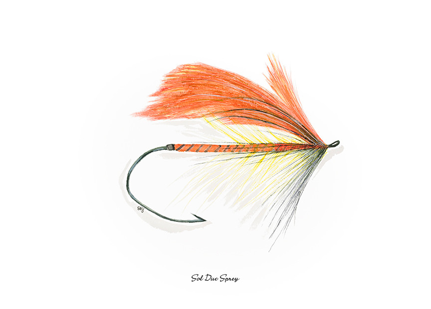 Sol Duc Spey Fly - Giclée