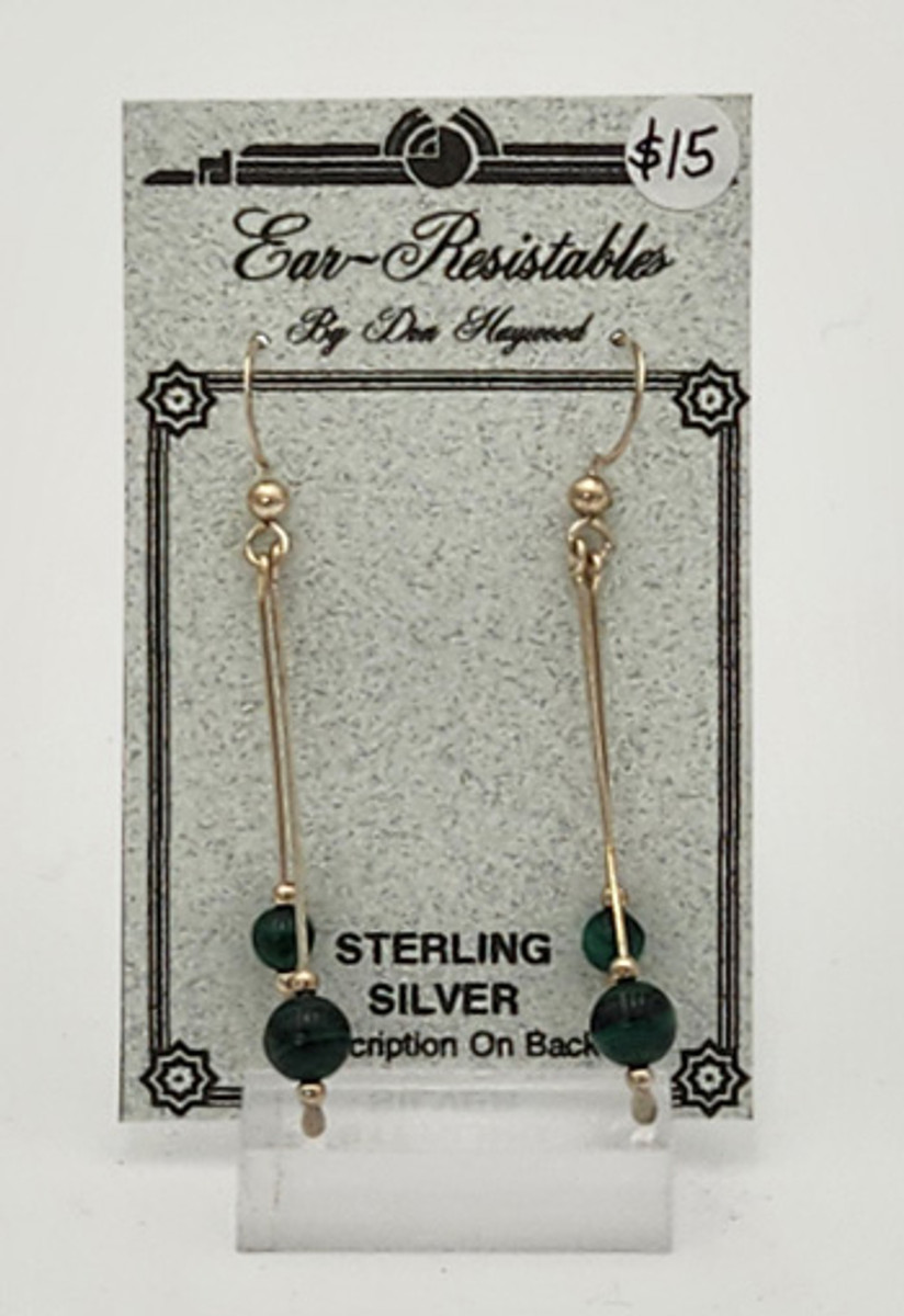 Earrings ~ 2 bead