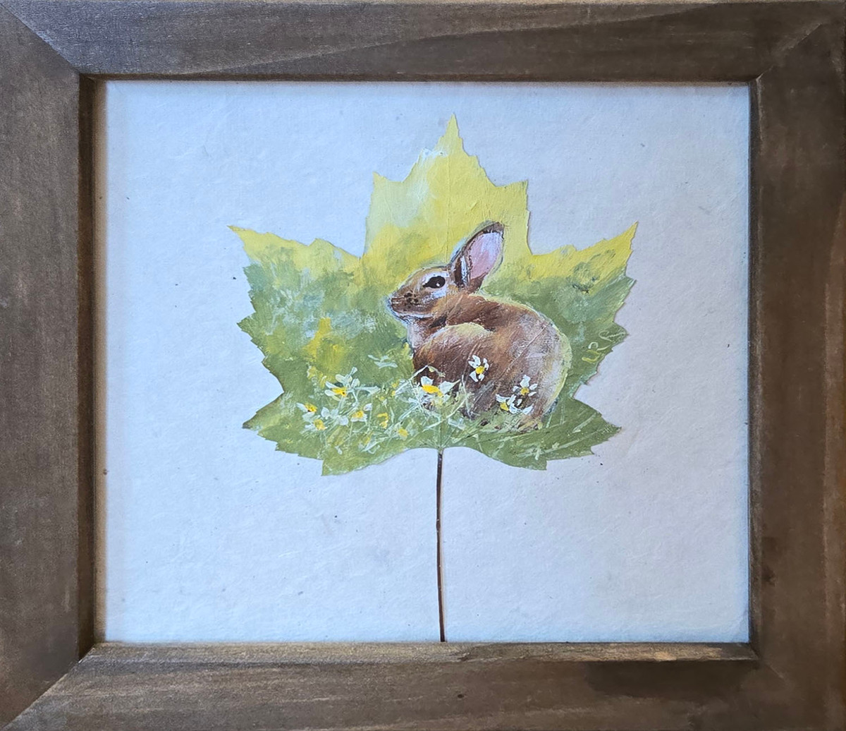 637 - Bunny on Leaf