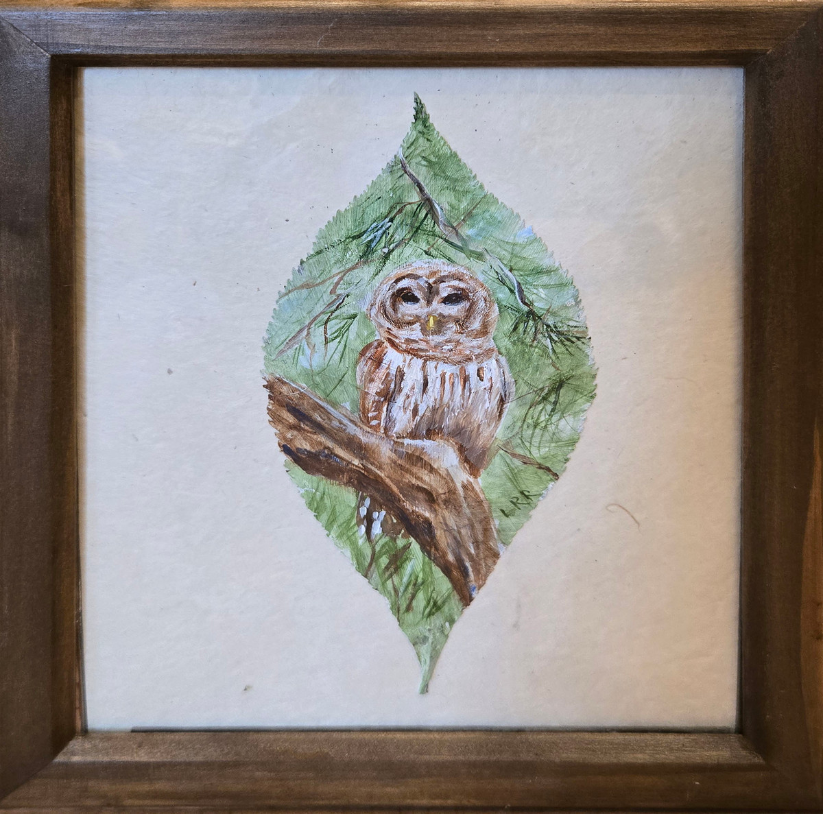638 - Owl on Leaf