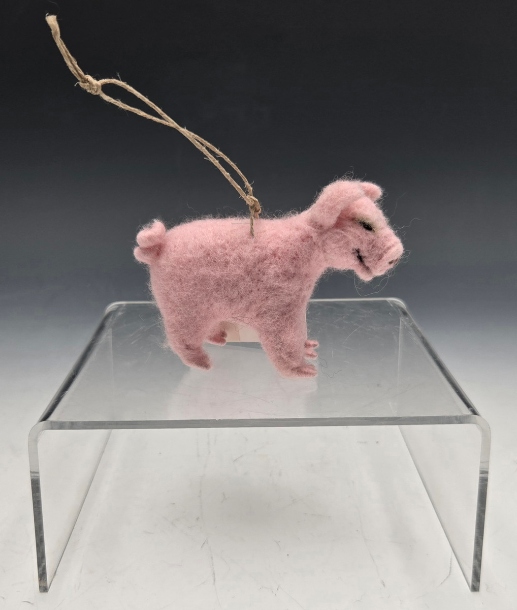 Felted Pink Pig