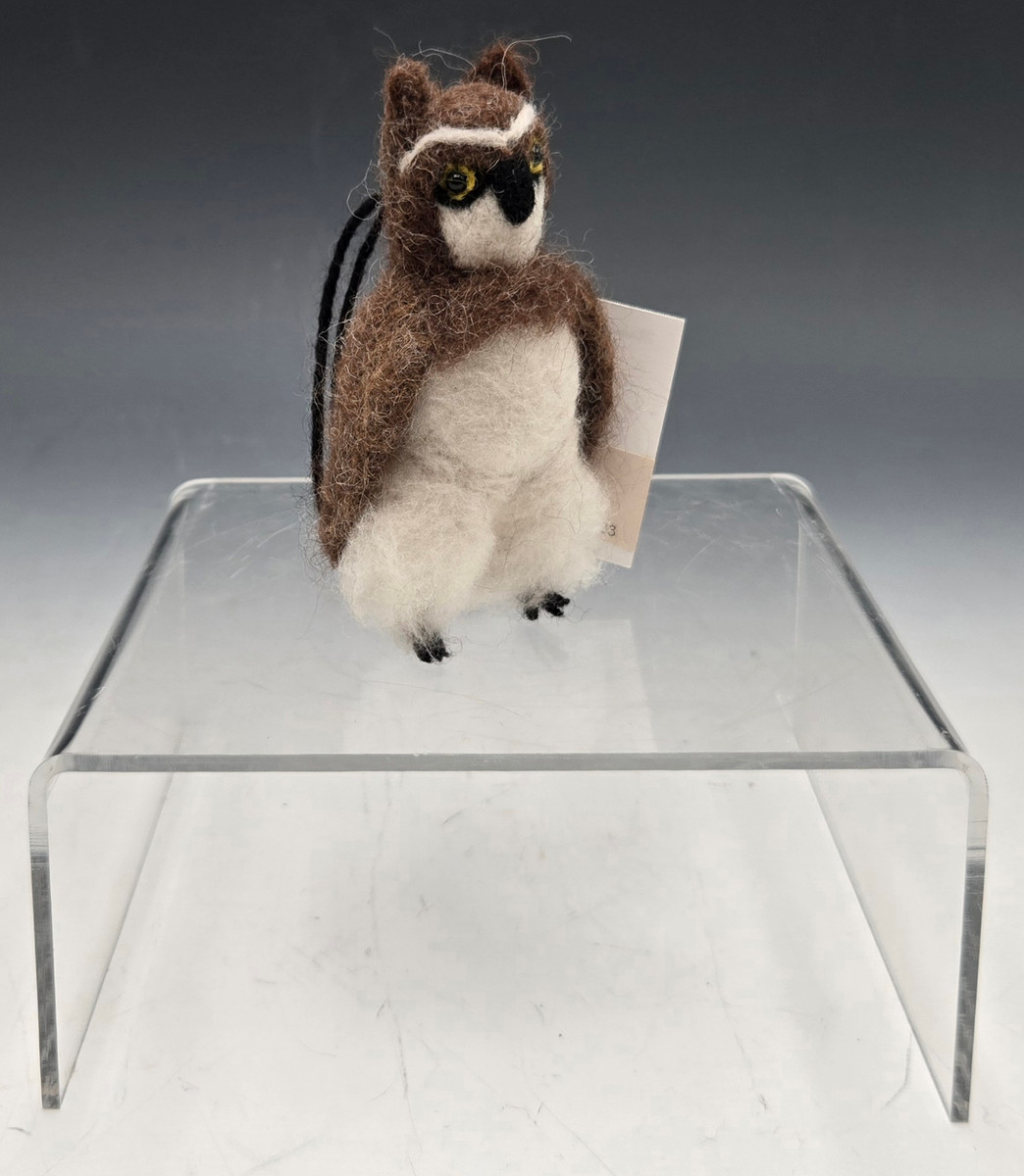 Felted Great Horned Owl