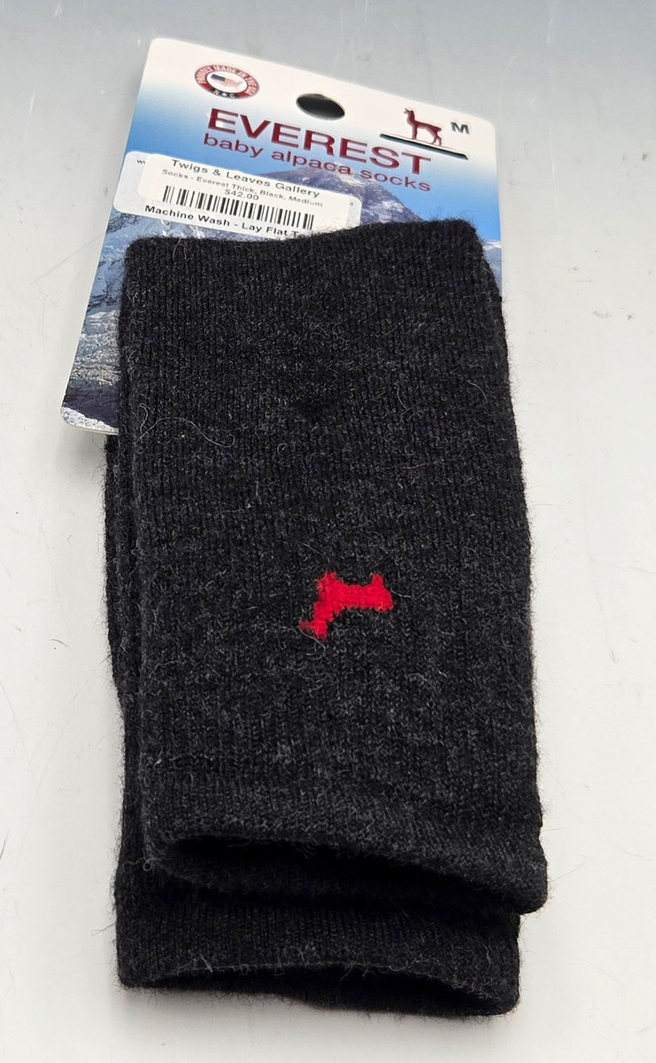 Socks - Everest Thick, Black, Medium