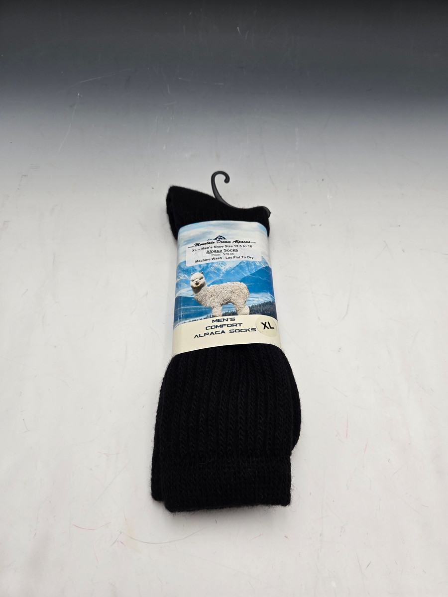 Socks - Men's XL Solid Black