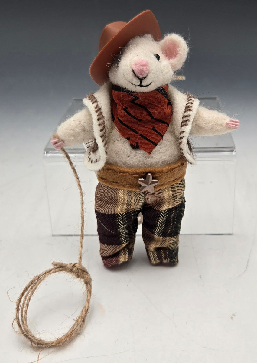 Felted Cowboy Mouse