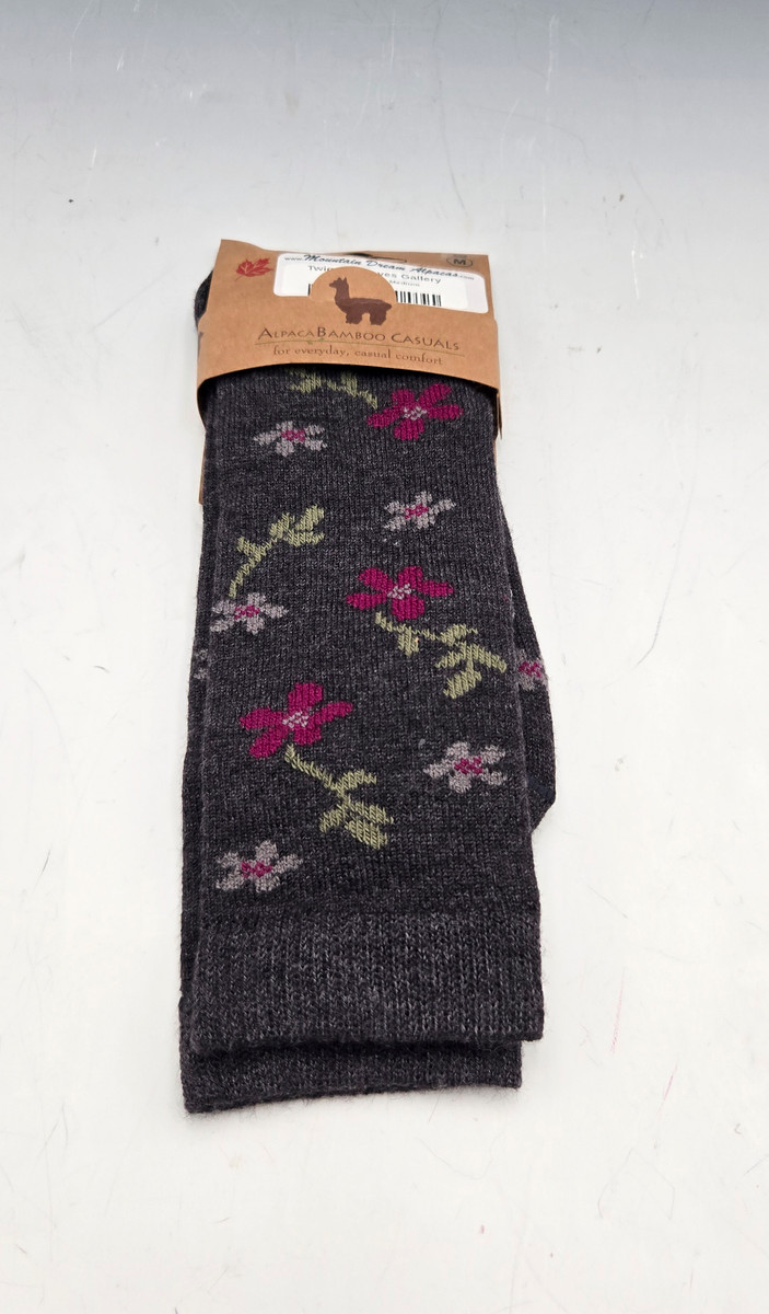 Flower Alpaca Socks - Large